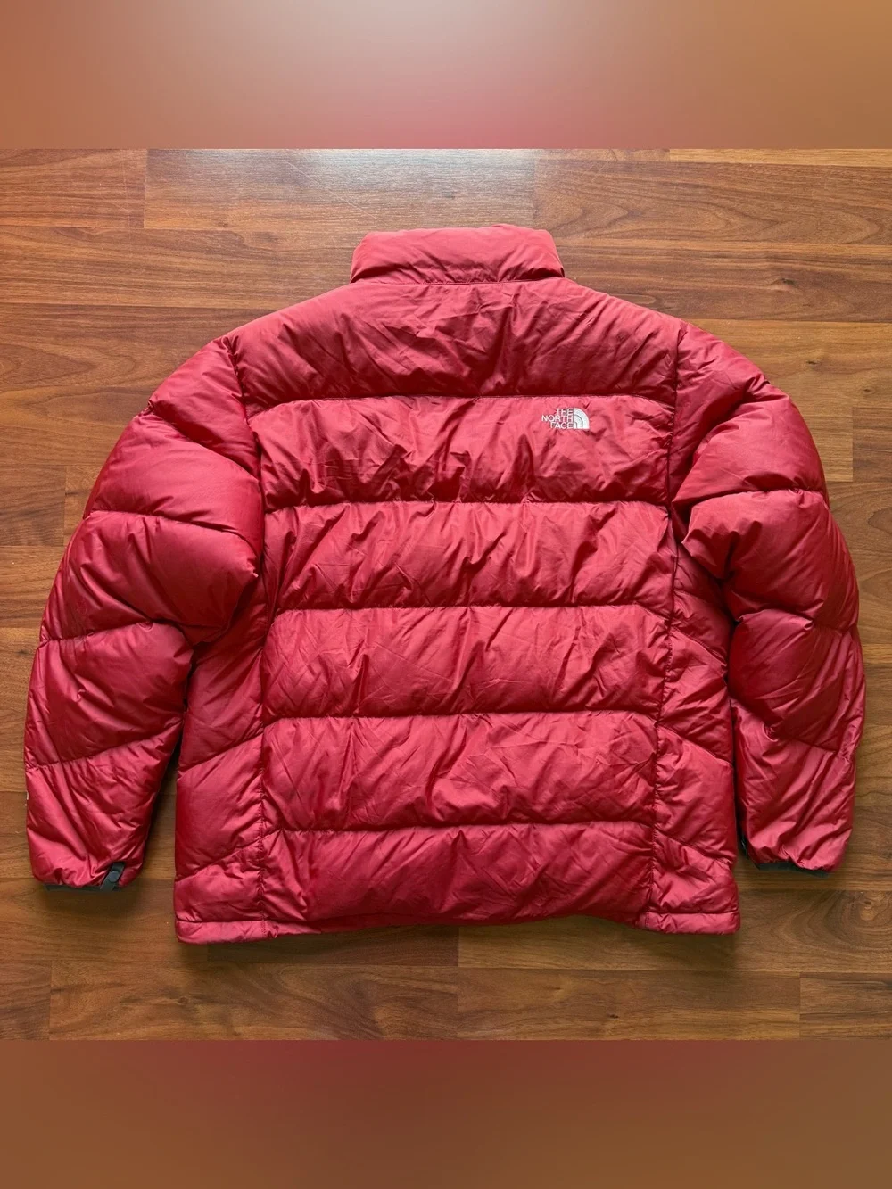 The North Face 550 red down puffer zip up jacket XL winter coat